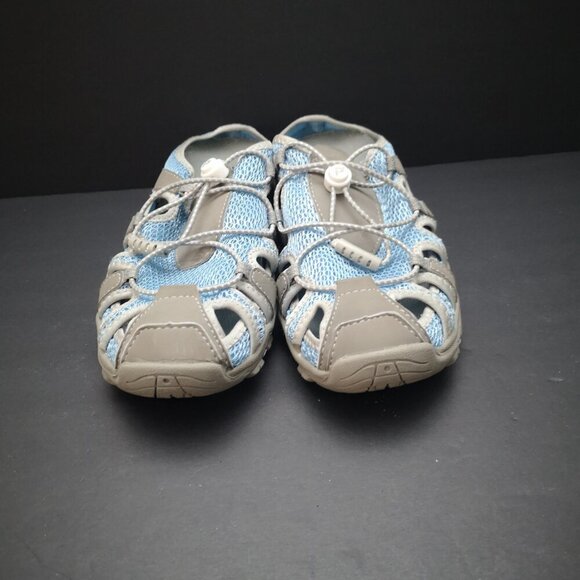 Propet Ladies Size 8 Blue & Grey Slip On Style Mules / Slides - Picture 6 of 8